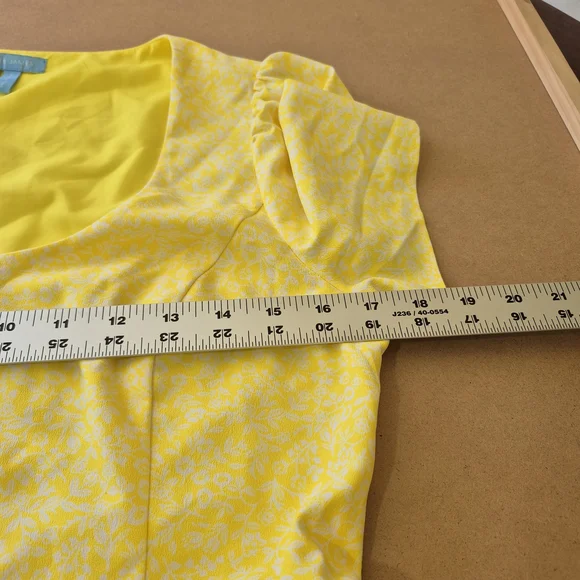 Draper James Sunny Yellow Floral Midi Dress - Picture 5 of 8